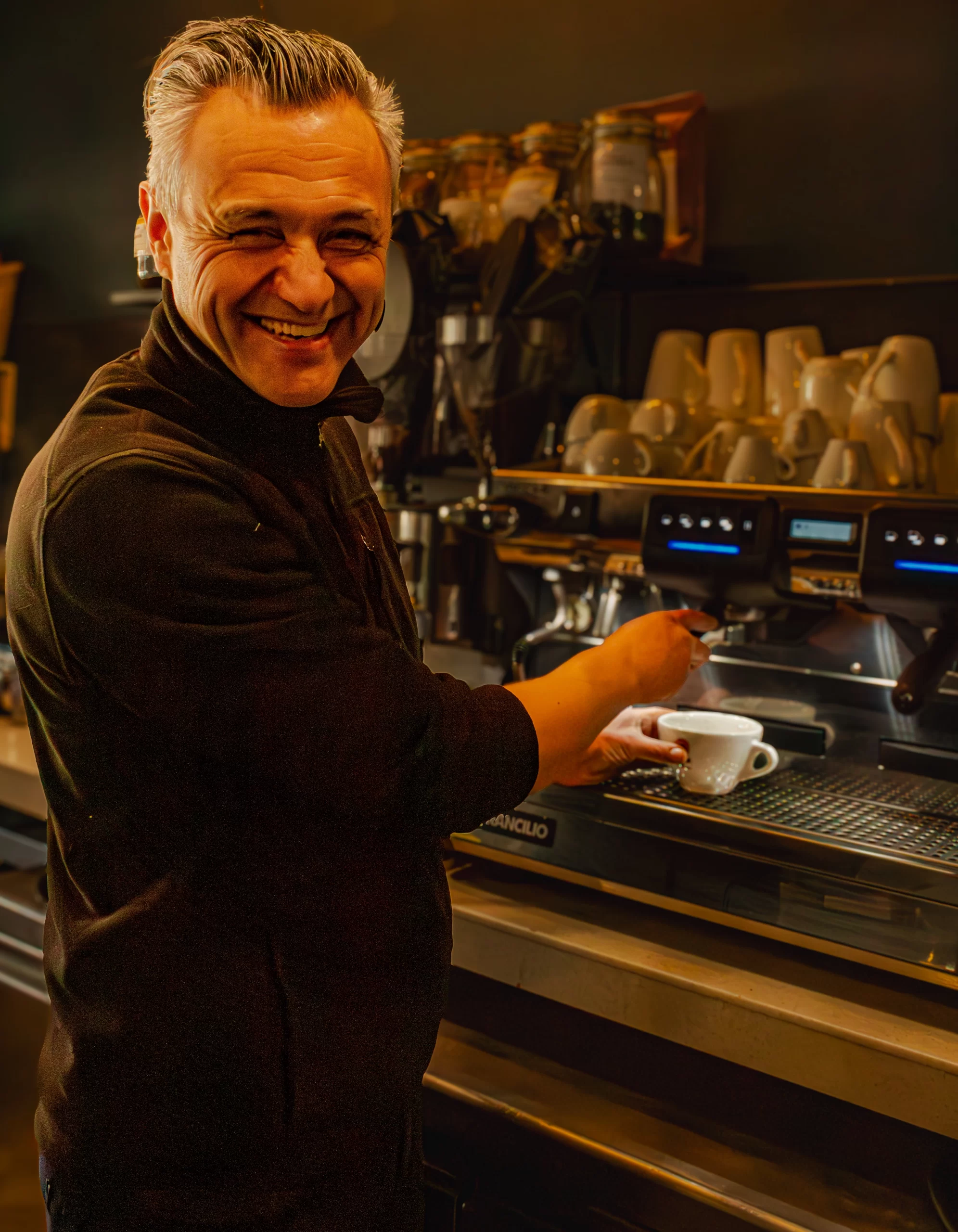 Welcoming barista at Mia Coffee in Limerick