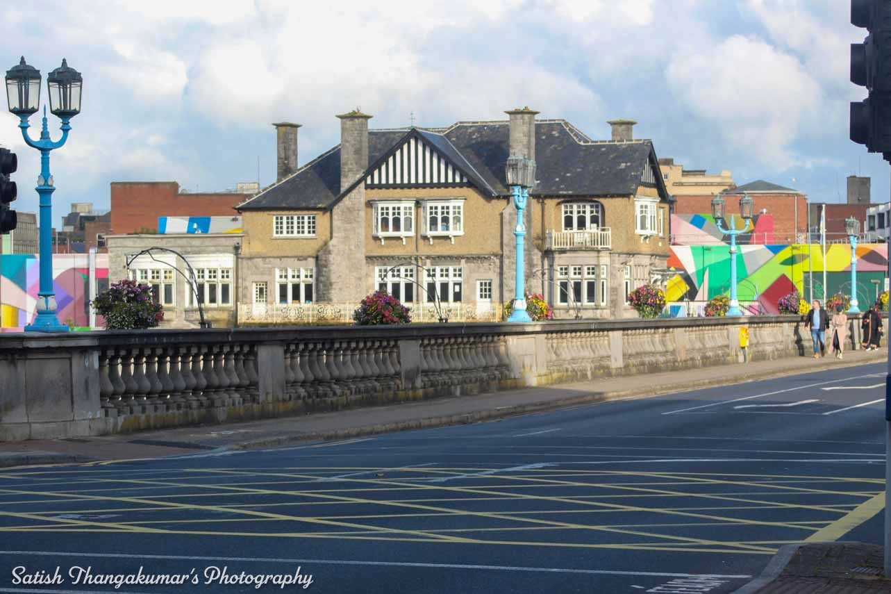 A bustling street in Limerick, Ireland